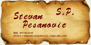 Stevan Pešanović vizit kartica